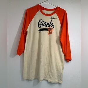 Nike Giants Orange and Cream Men's Shirt
